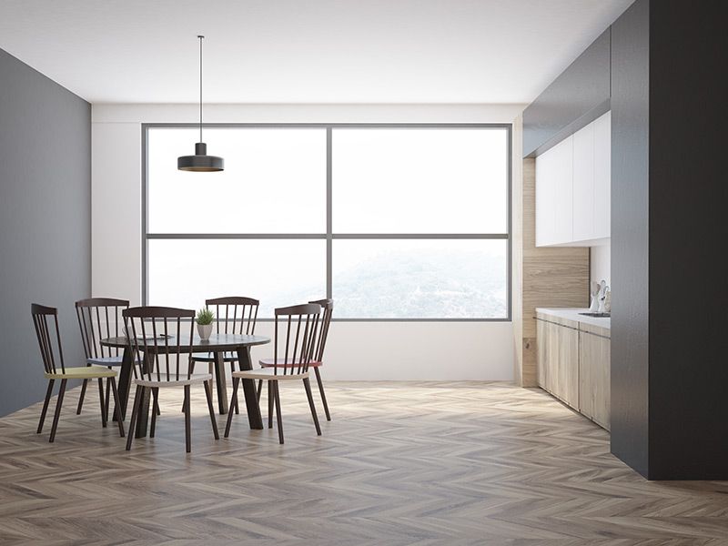 Sala con comedor reformado