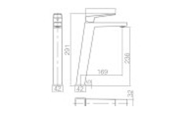 GRIFO LAVABO ART ALTO CROMO
